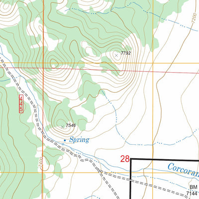 US Forest Service - Topo Corcoran Canyon, NV FSTopo Legacy digital map