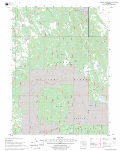 US Forest Service - Topo Corders Reservoir, CA FSTopo Legacy digital map