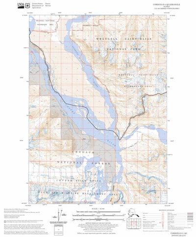 US Forest Service - Topo Cordova D-2, AK FSTopo Legacy digital map