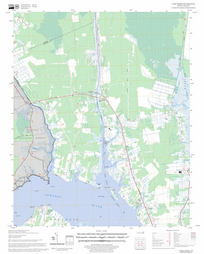 US Forest Service - Topo Core Creek, NC FSTopo Legacy digital map