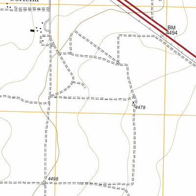 US Forest Service - Topo Corlena, TX FSTopo Legacy digital map