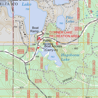 US Forest Service - Topo Corner Lake, MI FSTopo Legacy digital map
