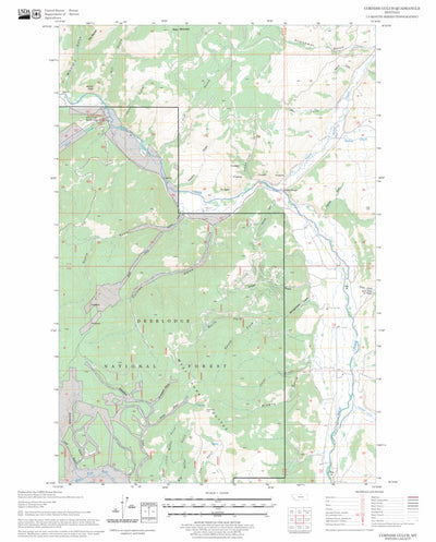 US Forest Service - Topo Cornish Gulch, MT FSTopo Legacy digital map