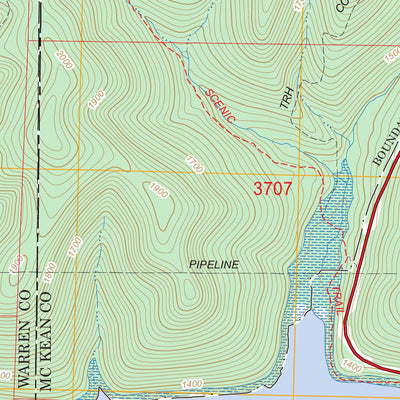 US Forest Service - Topo Cornplanter Run, PA - NY FSTopo Legacy digital map