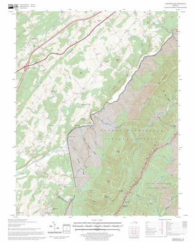 US Forest Service - Topo Cornwall, VA FSTopo Legacy digital map