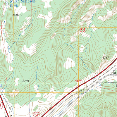 US Forest Service - Topo Corona North, NM FSTopo Legacy digital map