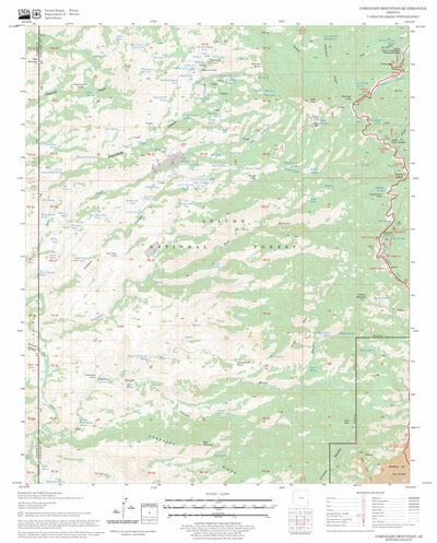 US Forest Service - Topo Coronado Mountain, AZ FSTopo Legacy digital map