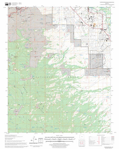 US Forest Service - Topo Cottonwood, AZ FSTopo Legacy digital map