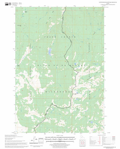 US Forest Service - Topo Cottonwood Butte, ID FSTopo Legacy digital map