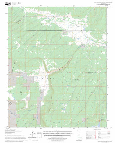 US Forest Service - Topo Cottonwood Canyon, NM FSTopo Legacy digital map