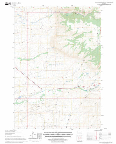 US Forest Service - Topo Cottonwood Canyon, WY FSTopo Legacy digital map