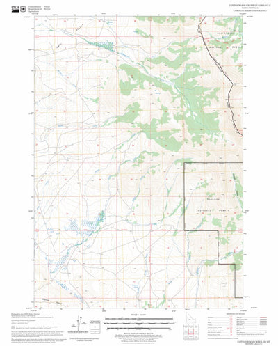 US Forest Service - Topo Cottonwood Creek, ID - MT FSTopo Legacy digital map