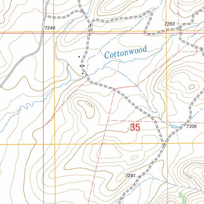 US Forest Service - Topo Cottonwood Creek, WY FSTopo Legacy digital map