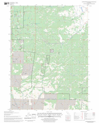 US Forest Service - Topo Cottonwood Peak, CA FSTopo Legacy digital map