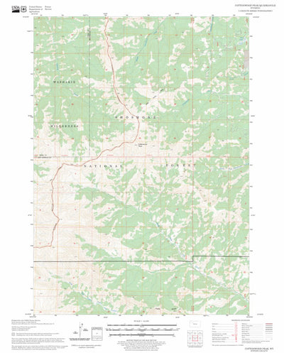 US Forest Service - Topo Cottonwood Peak, WY FSTopo Legacy digital map