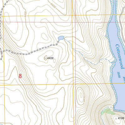 US Forest Service - Topo Cottonwood Reservoir, OR FSTopo Legacy digital map