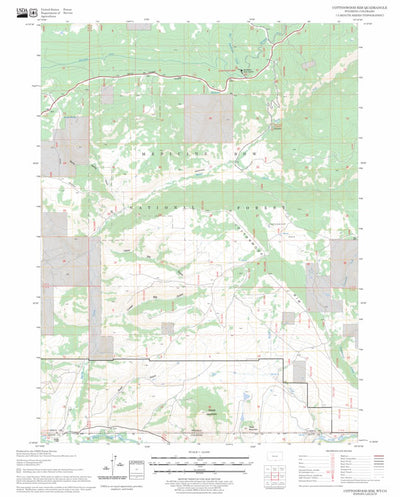 US Forest Service - Topo Cottonwood Rim, WY - CO FSTopo Legacy digital map