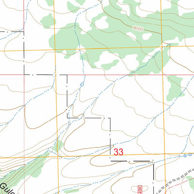US Forest Service - Topo Cottonwood Rim, WY - CO FSTopo Legacy digital map