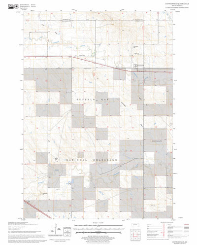 US Forest Service - Topo Cottonwood, SD FSTopo Legacy digital map