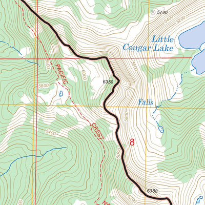 US Forest Service - Topo Cougar Lake, WA FSTopo Legacy digital map