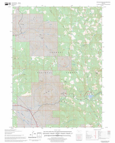 US Forest Service - Topo Cougar Peak, OR FSTopo Legacy digital map