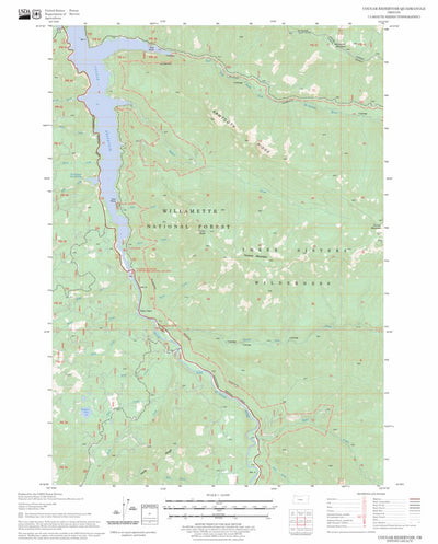 US Forest Service - Topo Cougar Reservoir, OR FSTopo Legacy digital map
