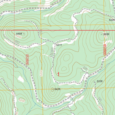 US Forest Service - Topo Cougar Rock, OR FSTopo Legacy digital map