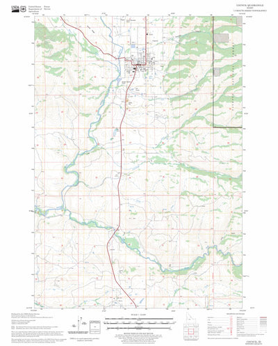US Forest Service - Topo Council, ID FSTopo Legacy digital map