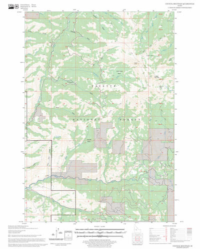 US Forest Service - Topo Council Mountain, ID FSTopo Legacy digital map