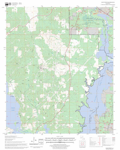 US Forest Service - Topo Coup Point, LA FSTopo Legacy digital map