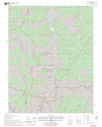 US Forest Service - Topo Courtois, MO FSTopo Legacy digital map