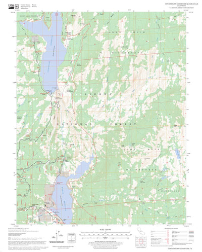 US Forest Service - Topo Courtright Reservoir, CA digital map