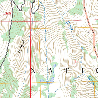 US Forest Service - Topo Courtright Reservoir, CA digital map