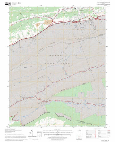 US Forest Service - Topo Cove Creek, VA FSTopo Legacy digital map
