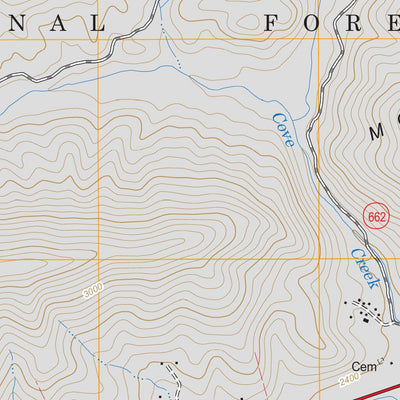 US Forest Service - Topo Cove Creek, VA FSTopo Legacy digital map