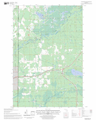 US Forest Service - Topo Covington, MI FSTopo Legacy digital map
