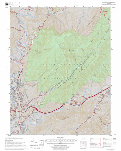 US Forest Service - Topo Covington, VA FSTopo Legacy digital map