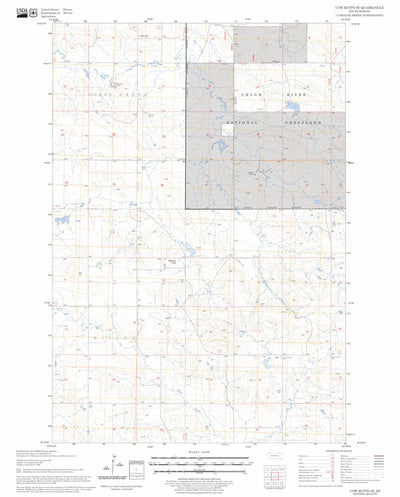 US Forest Service - Topo Cow Butte SE, SD FSTopo Legacy digital map