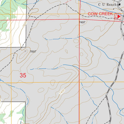 US Forest Service - Topo Cow Creek Mountain, WY FSTopo Legacy digital map