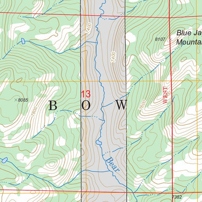 US Forest Service - Topo Cow Creek Mountain, WY FSTopo Legacy digital map