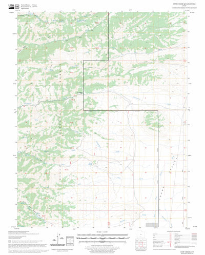 US Forest Service - Topo Cow Creek, UT FSTopo Legacy digital map