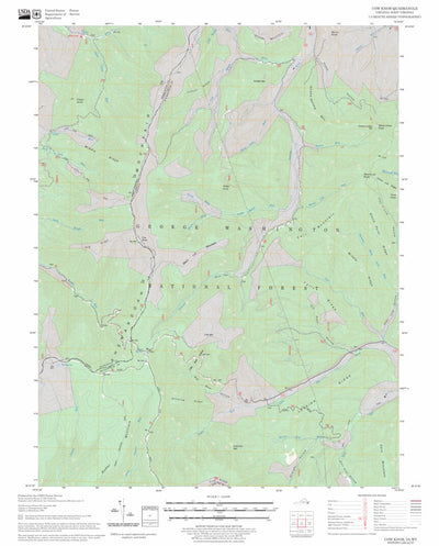 US Forest Service - Topo Cow Knob, VA - WV FSTopo Legacy digital map