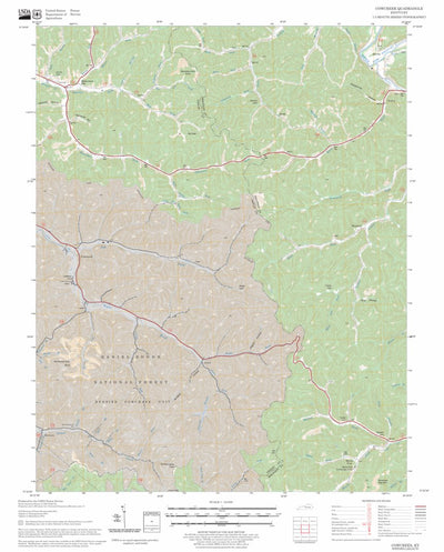 US Forest Service - Topo Cowcreek, KY FSTopo Legacy digital map