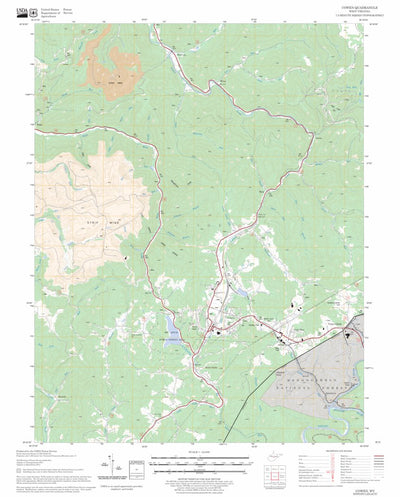 US Forest Service - Topo Cowen, WV FSTopo Legacy digital map