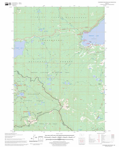 US Forest Service - Topo Cowhorn Mountain, OR FSTopo Legacy digital map