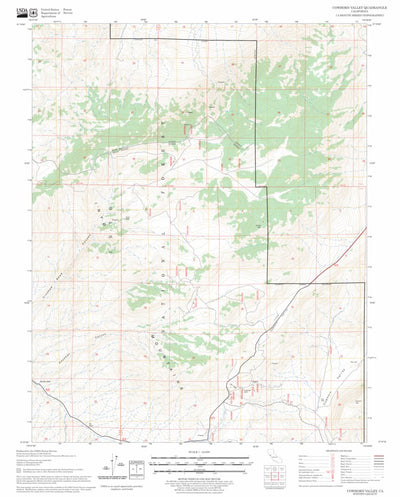 US Forest Service - Topo Cowhorn Valley, CA FSTopo Legacy digital map