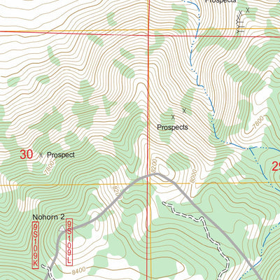 US Forest Service - Topo Cowhorn Valley, CA FSTopo Legacy digital map