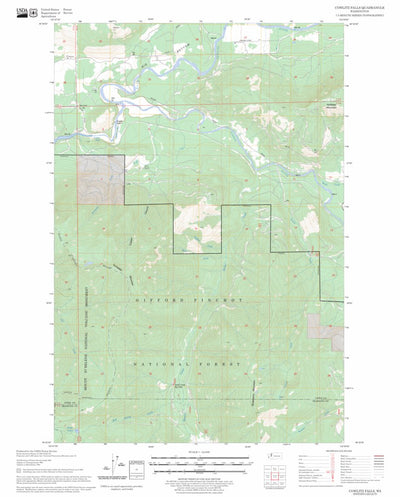 US Forest Service - Topo Cowlitz Falls, WA FSTopo Legacy digital map