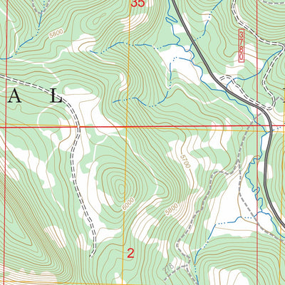 US Forest Service - Topo Cox Flat, OR FSTopo Legacy digital map