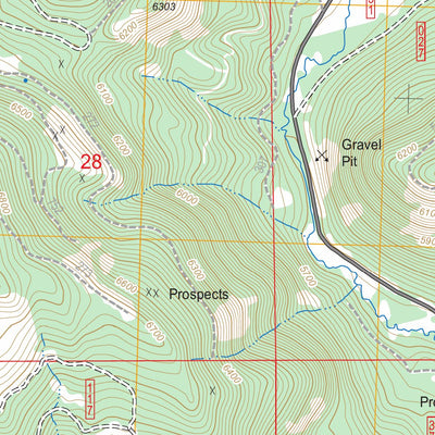 US Forest Service - Topo Cox Flat, OR FSTopo Legacy digital map